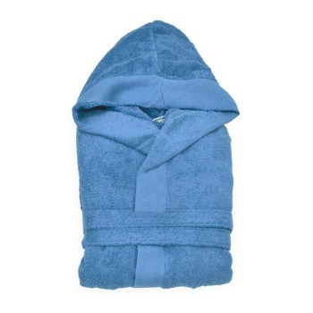 Accappatoio Con Cappuccio Andrea Home Jsupersoft Blu Blu Xxl