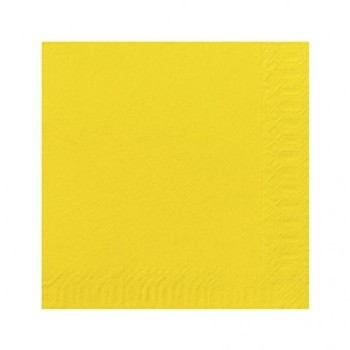 Tovagliolo 33x33 2 veli giallo  - Tovaglioli di carta bio